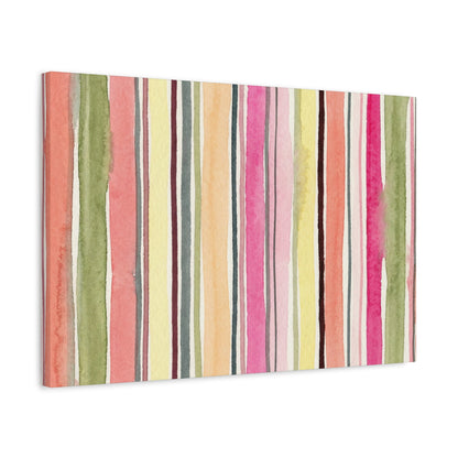 Summer Stripe Stretched Canvas Wall Art