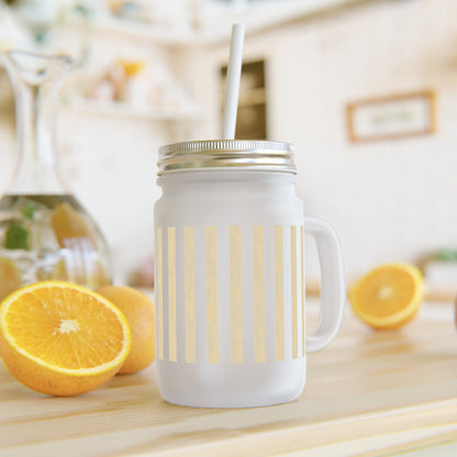 Buttercup Stripe Mason Jar Tumbler