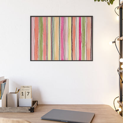 Summer Stripe Wood Framed Posters