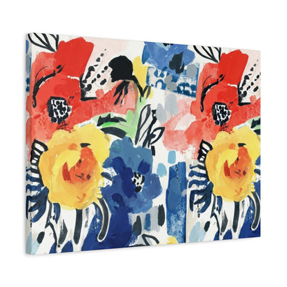 Abstract Flora Stretched Canvas Wall Art