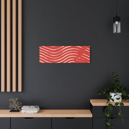 Scarlet Tide Stretched Canvas Wall Art