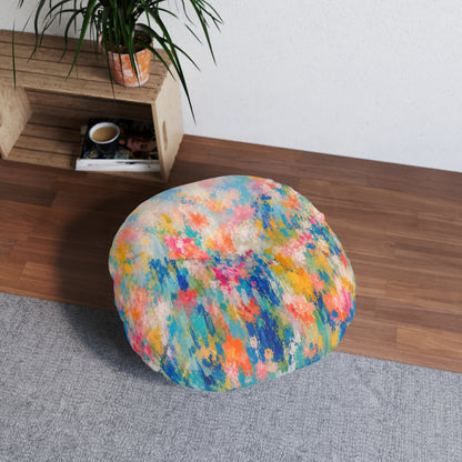 Chromatic Meadow Tufted Floor Pillow