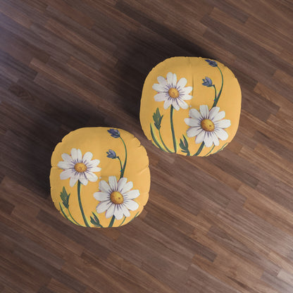 Spring Daisies Tufted Floor Pillow