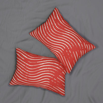 Scarlet Tide Rectangular Throw Pillow
