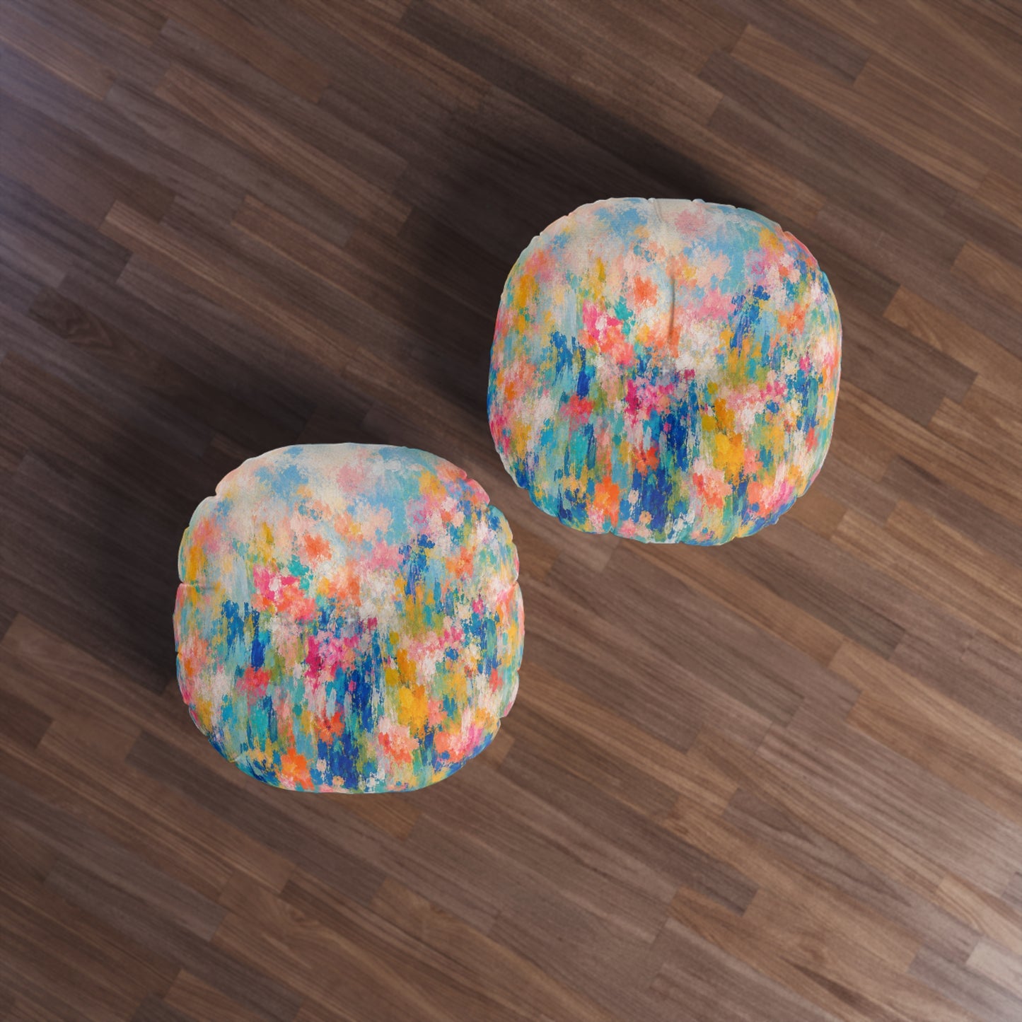 Chromatic Meadow Tufted Floor Pillow