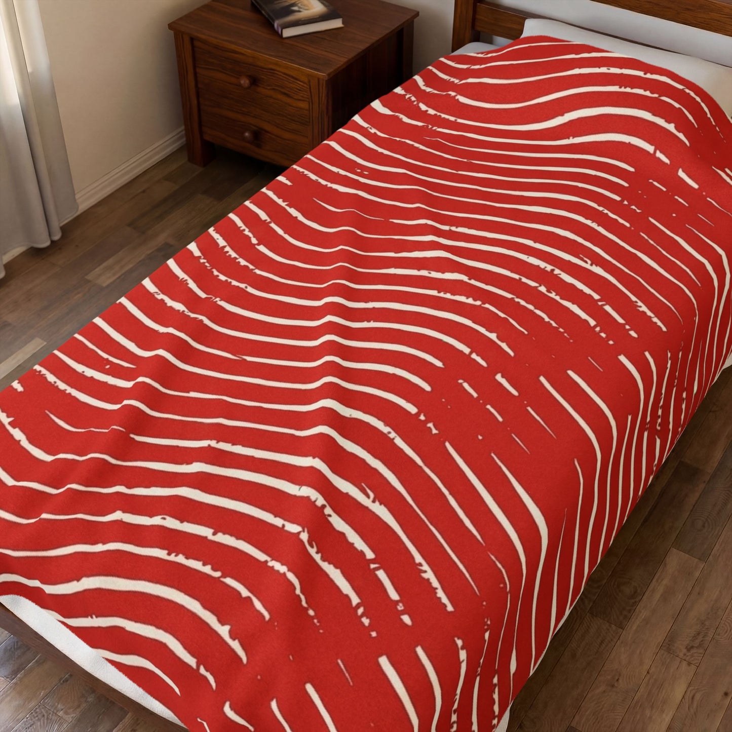 Scarlet Tide Velveteen Plush Blanket