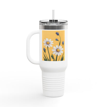 Spring Daisies 40oz Insulated Travel Mug
