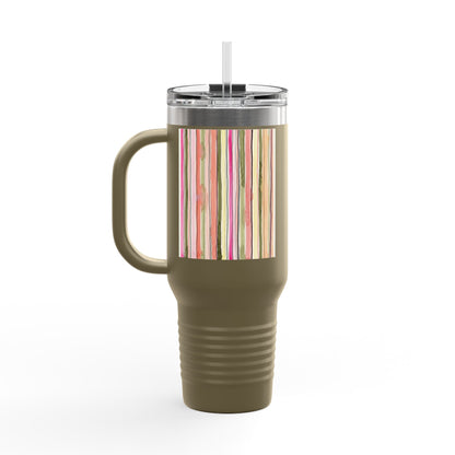 Summer Stripe 40oz Insulated Travel Mug
