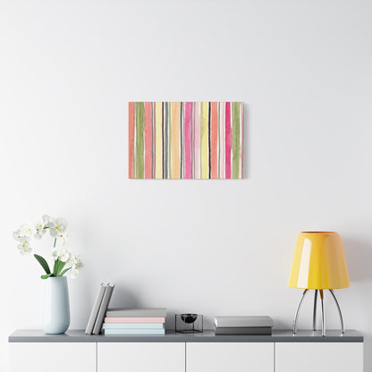 Summer Stripe Stretched Canvas Wall Art