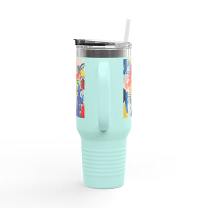 Abstract Flora 40oz Insulated Travel Mug