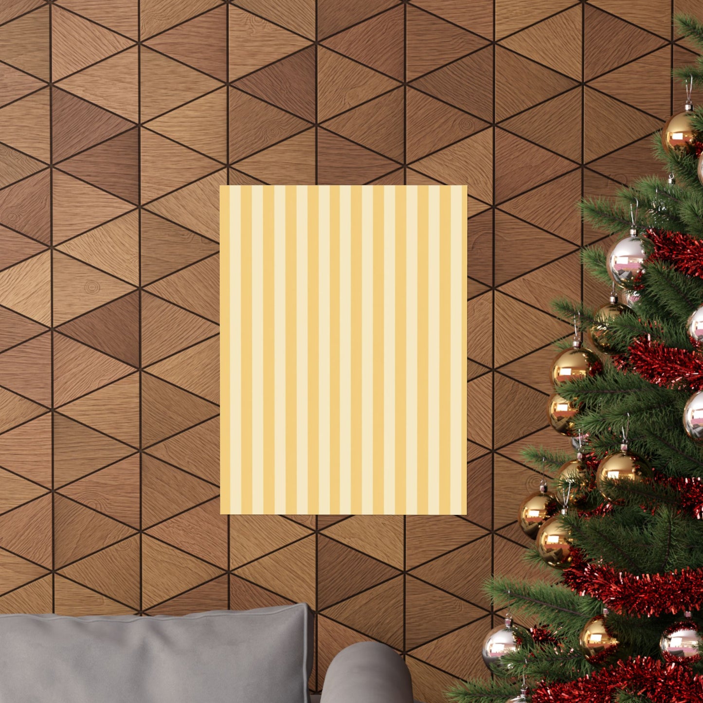 Buttercup Stripe Art Poster