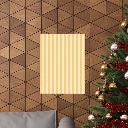 Buttercup Stripe Art Poster