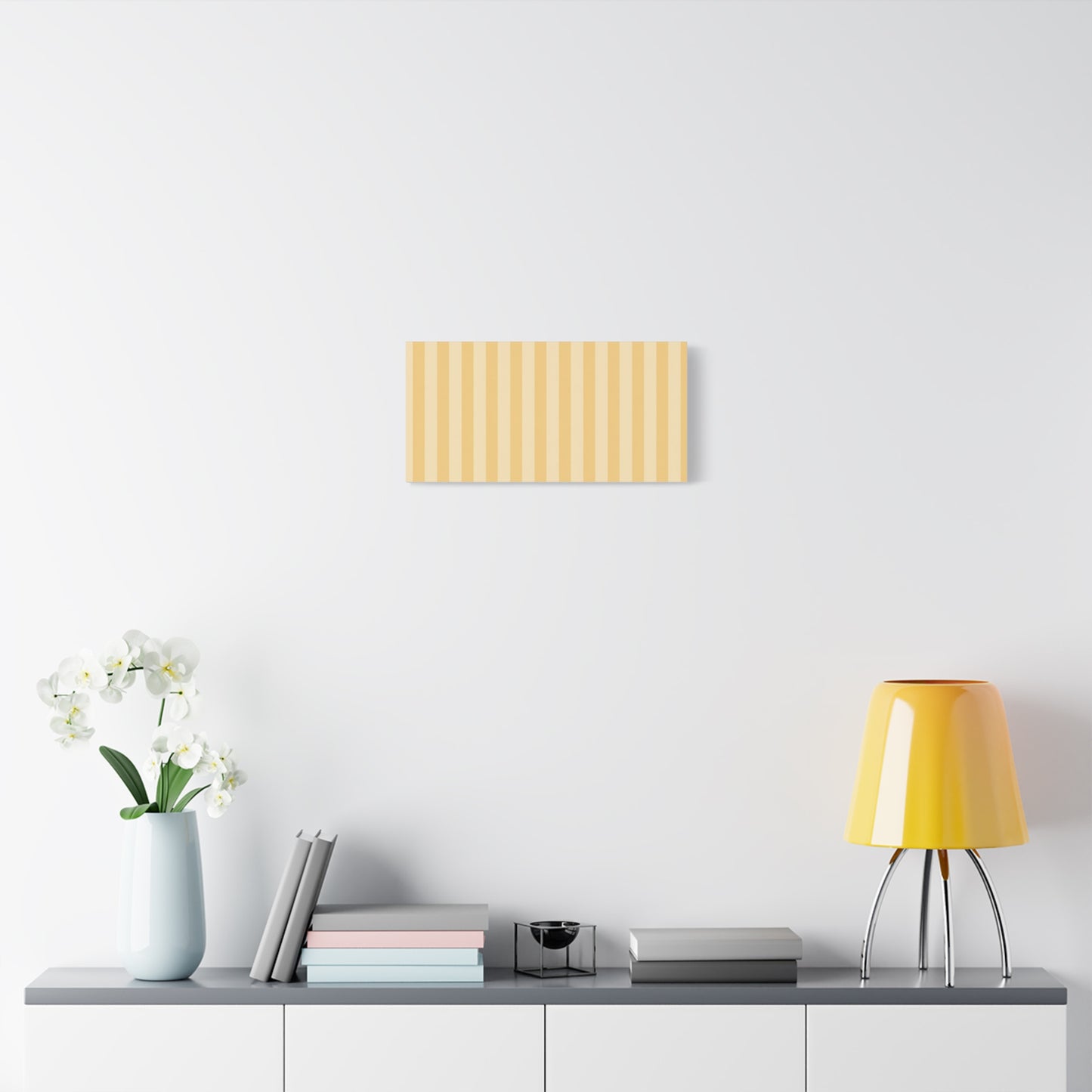 Buttercup Stripe Stretched Canvas Wall Art