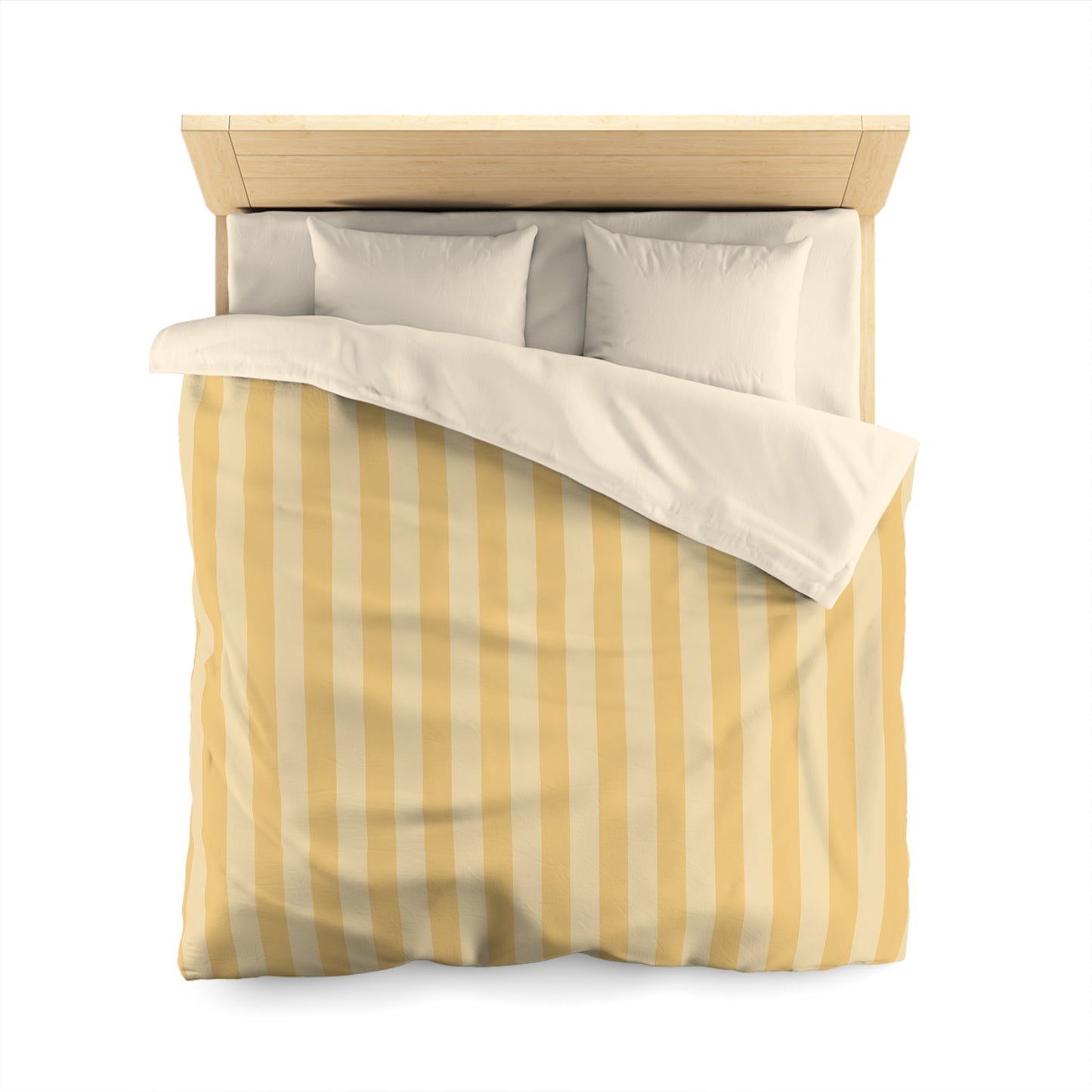 Buttercup Stripe Microfiber Duvet Cover