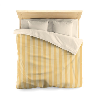 Buttercup Stripe Microfiber Duvet Cover