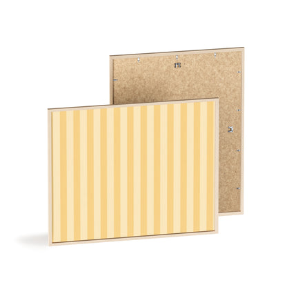 Buttercup Stripe Wood Framed Posters