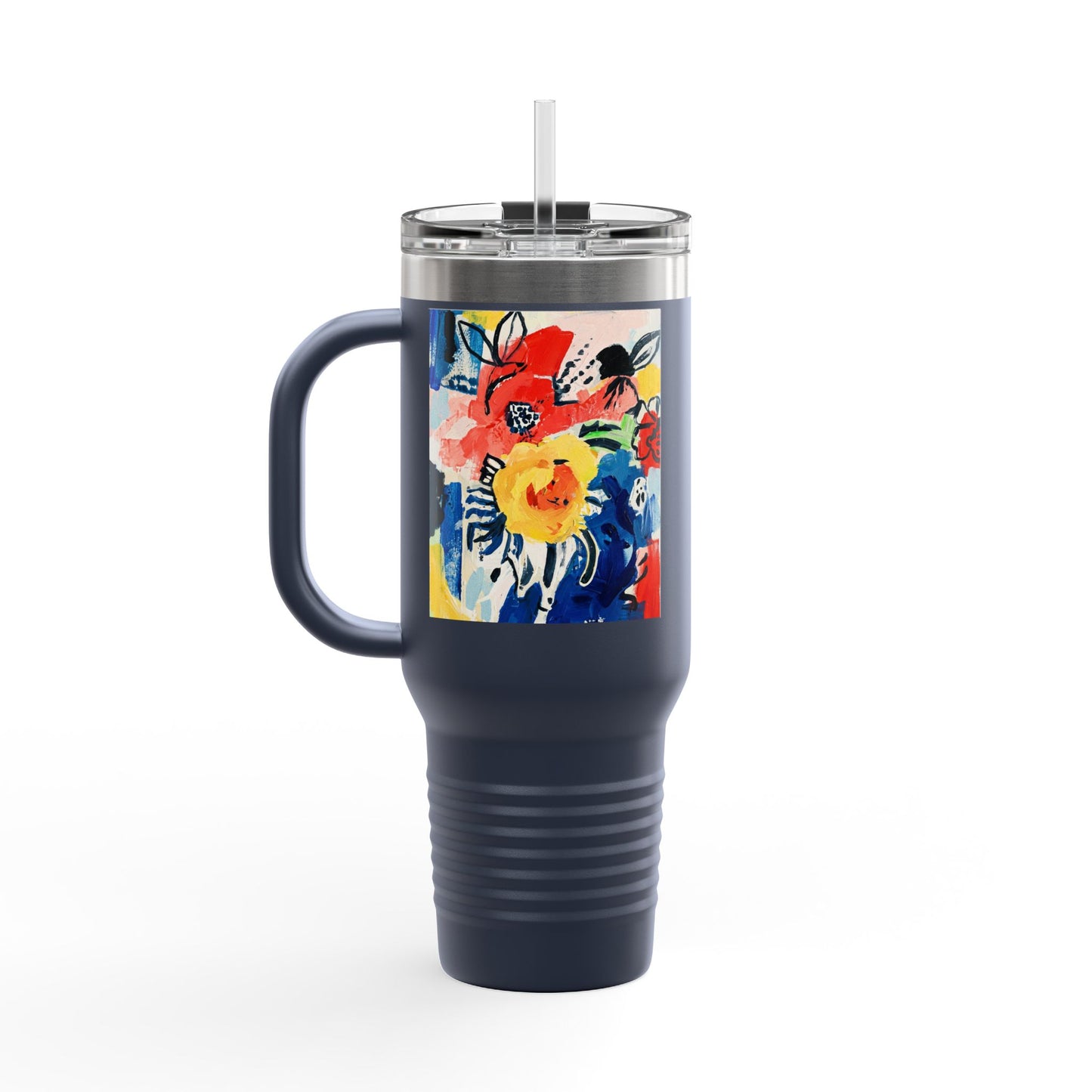Abstract Flora 40oz Insulated Travel Mug