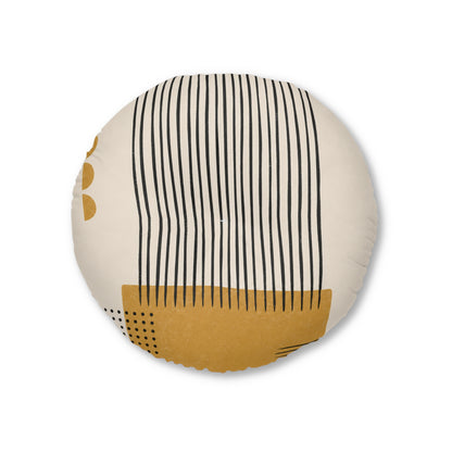 Ochre Cadence Tufted Floor Pillow