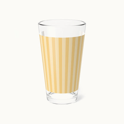 Buttercup Stripe Tall Mixing Glass 16oz