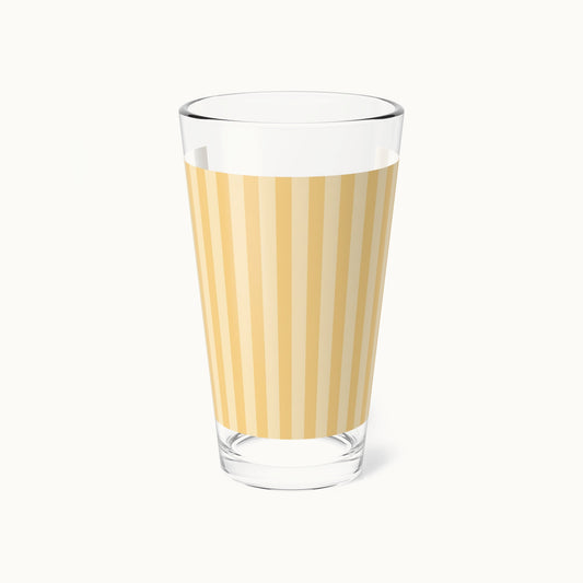 Buttercup Stripe Tall Mixing Glass 16oz