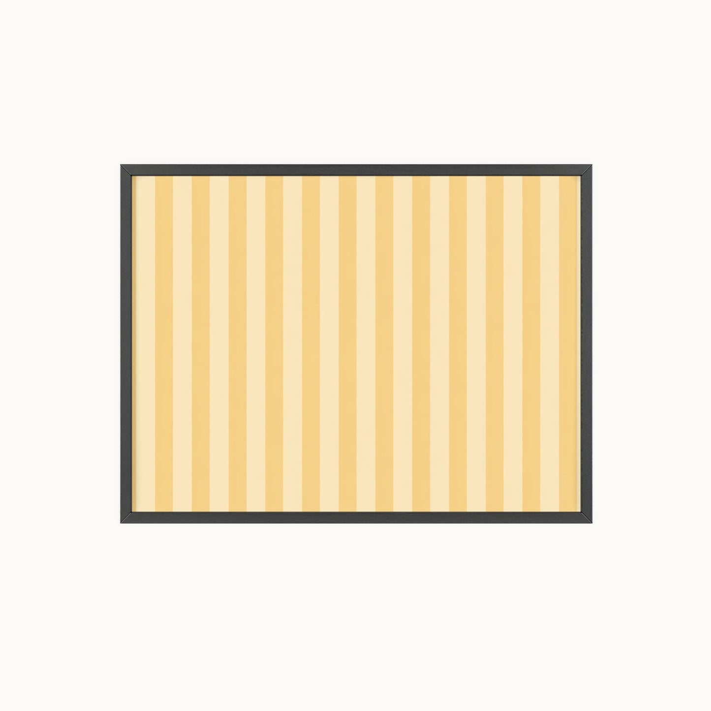 Buttercup Stripe Wood Framed Posters