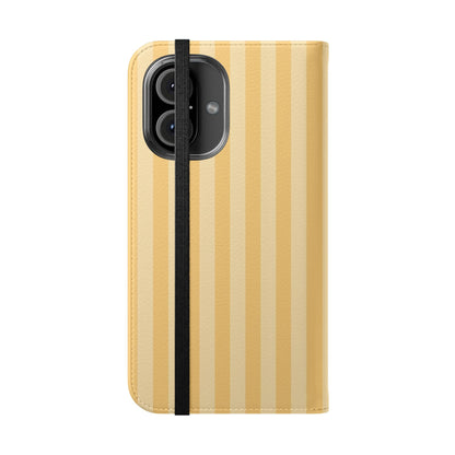 Buttercup Stripe Vegan Leather Flip Case