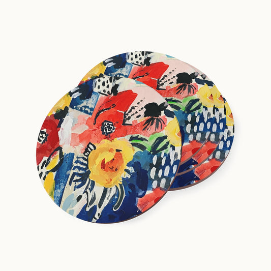 Abstract Flora Coasters