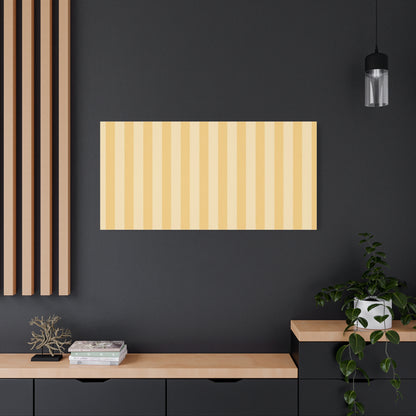 Buttercup Stripe Stretched Canvas Wall Art