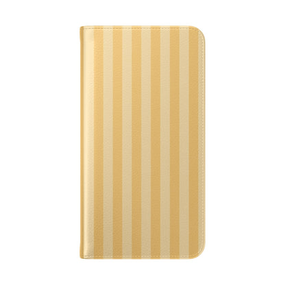 Buttercup Stripe Vegan Leather Flip Case