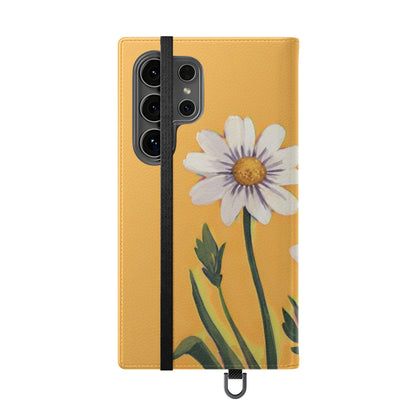 Spring Daisies Vegan Leather Flip Case