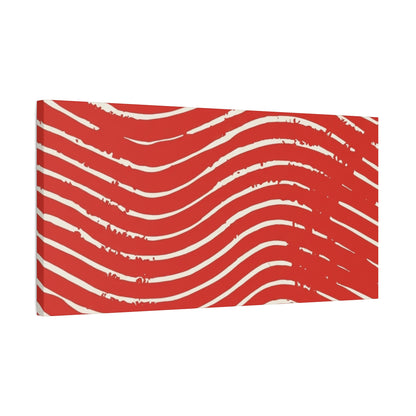 Scarlet Tide Stretched Canvas Wall Art