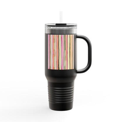 Summer Stripe 40oz Insulated Travel Mug
