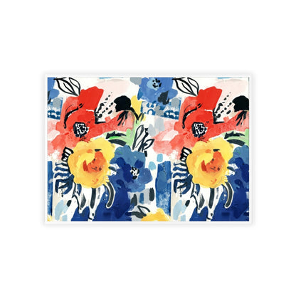 Abstract Flora Wood Framed Posters