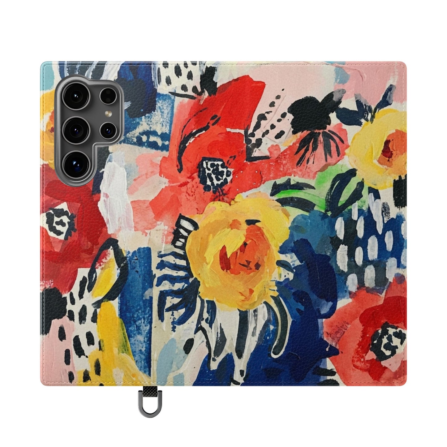 Abstract Flora Vegan Leather Flip Case
