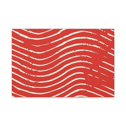 Scarlet Tide Stretched Canvas Wall Art