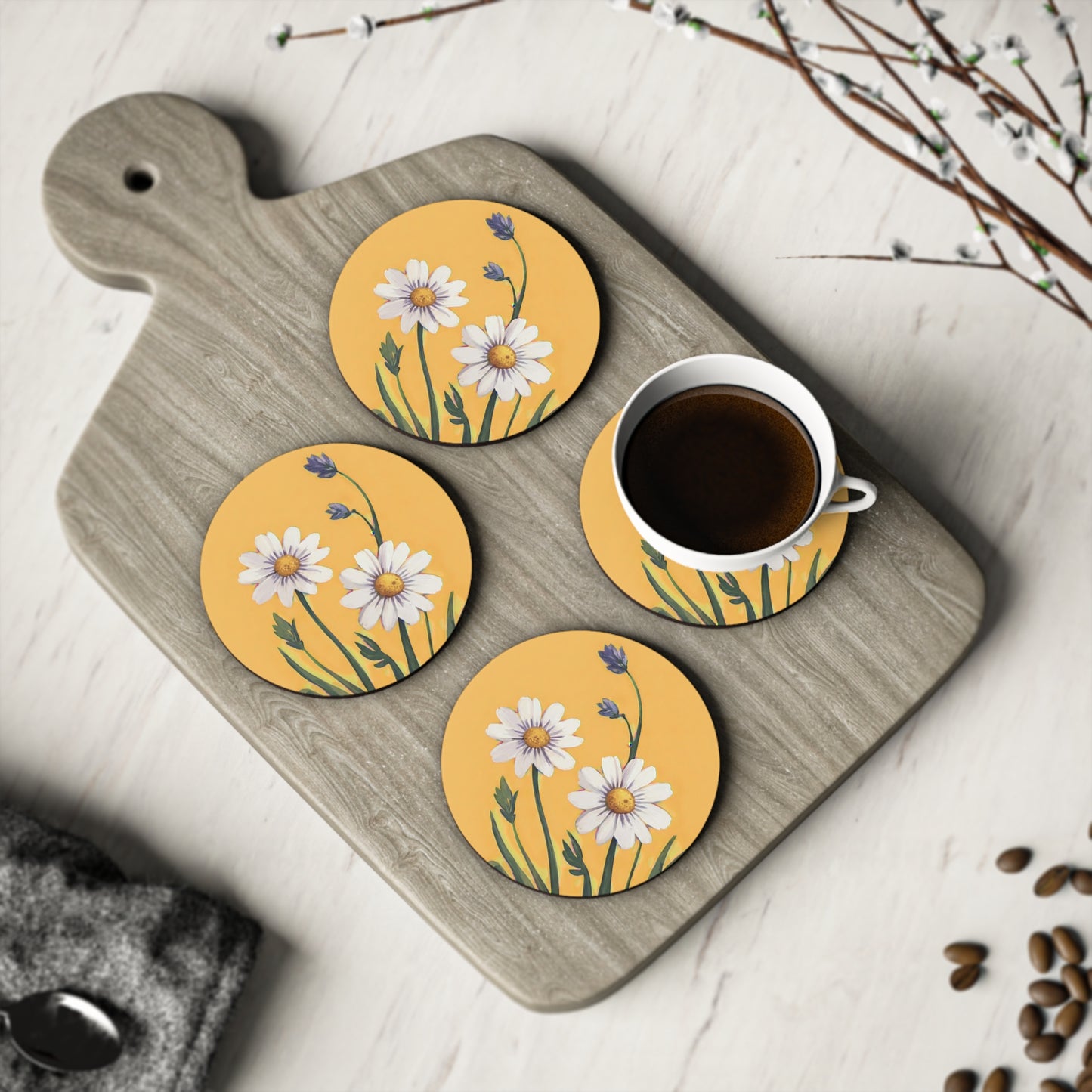 Spring Daisies Coasters