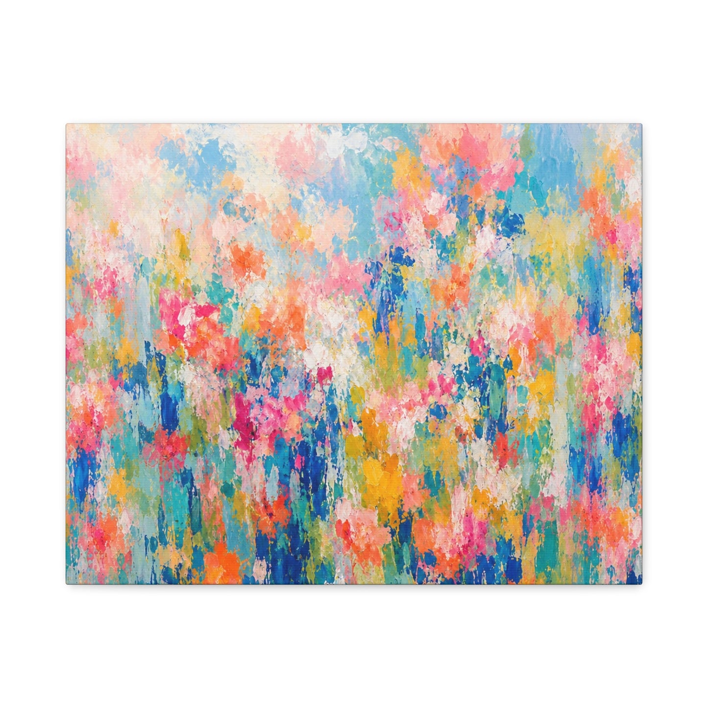 Chromatic Meadow Stretched Canvas Wall Art