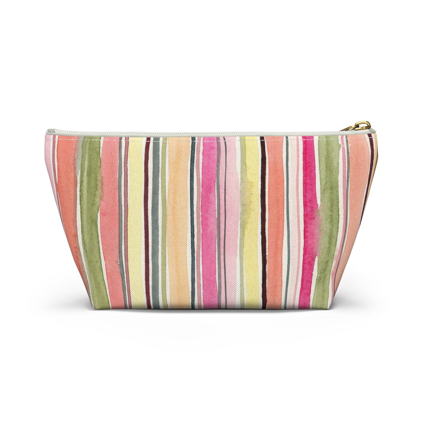 Summer Stripe Accessory Pouch with T-bottom