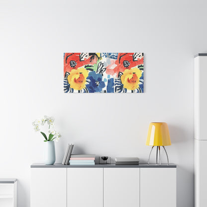 Abstract Flora Stretched Canvas Wall Art