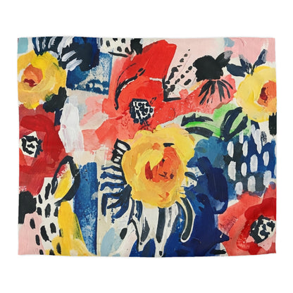 Abstract Flora Microfiber Duvet Cover