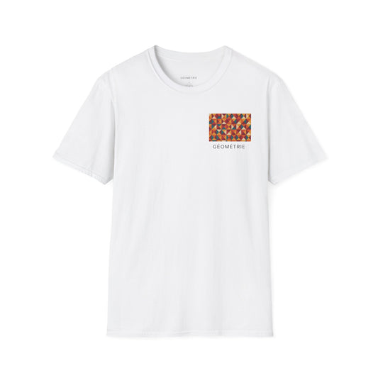 Geo Pattern Unisex Softstyle T-Shirt | Casual Everyday Tee, Graphic Shirt, Gift for Him/Her, Trendy Wear, Artsy Style (Tee - Pattern 0c)