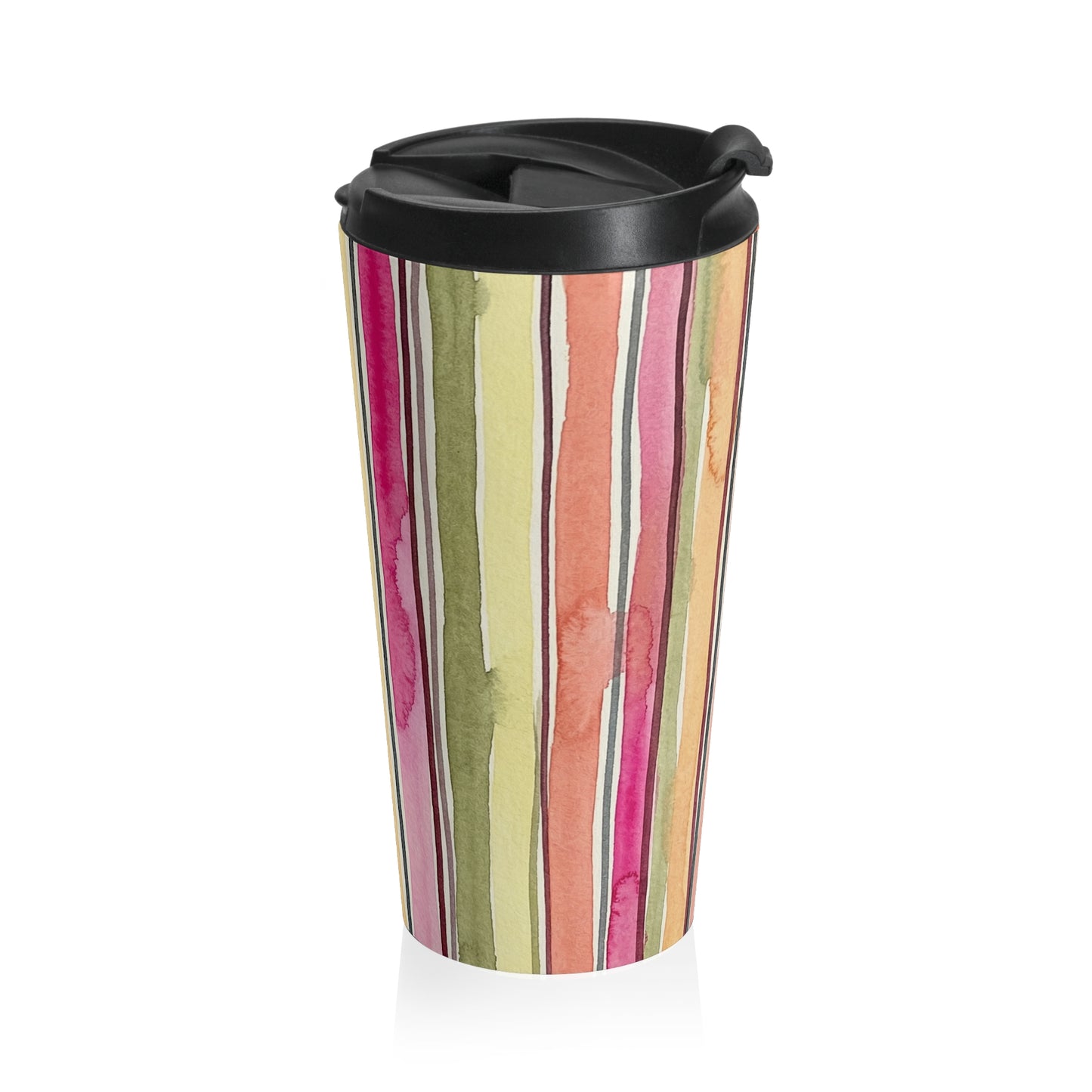 Summer Stripe Stainless Steel Travel Mug