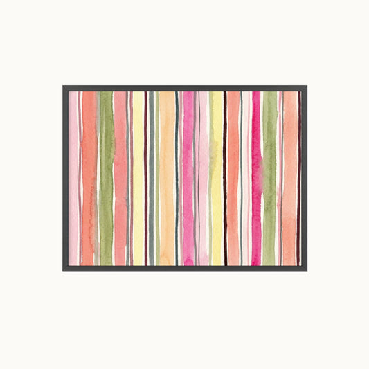 Summer Stripe Wood Framed Posters