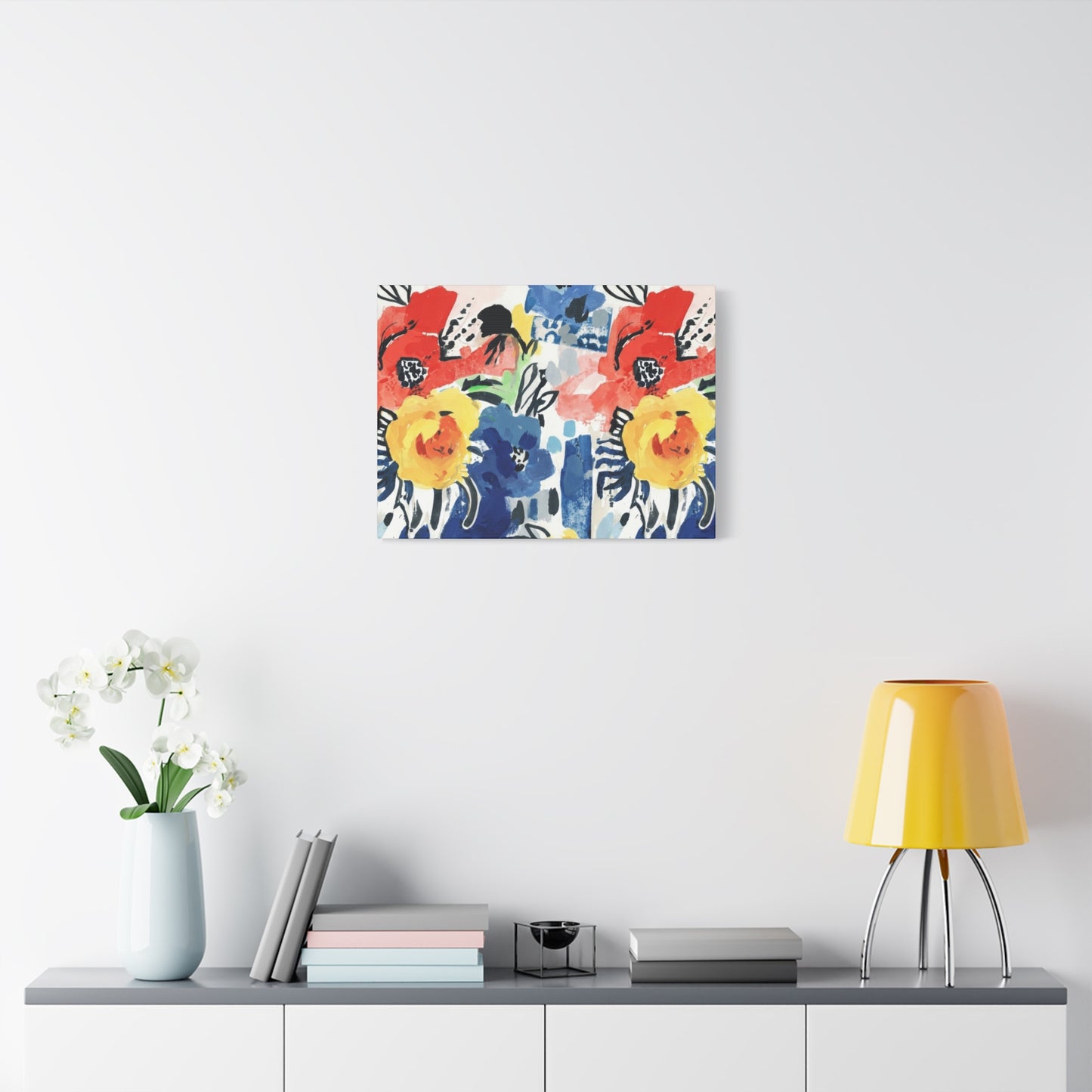 Abstract Flora Stretched Canvas Wall Art