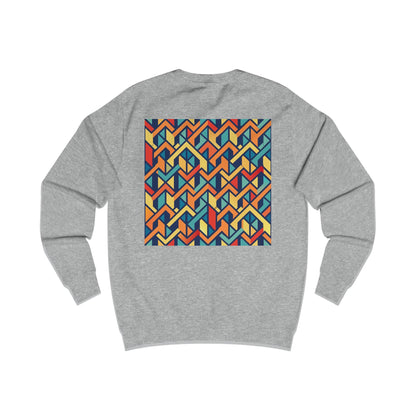 Stylish Unisex Sweatshirt with Geometric Design, Cozy Graphic Pullover, Trendy Apparel, Modern Fashion, Perfect Gift for Art Lovers (Sweatshirt - Pattern 0b)