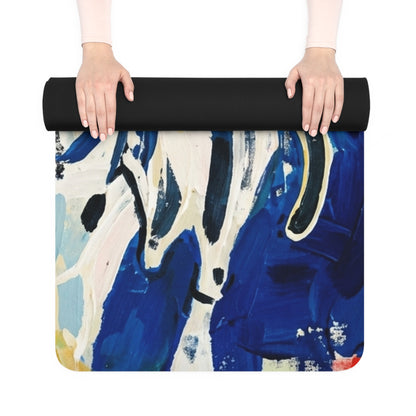 Abstract Flora Rubber Yoga Mat