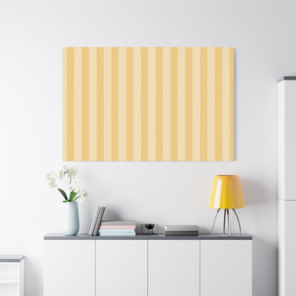 Buttercup Stripe Stretched Canvas Wall Art