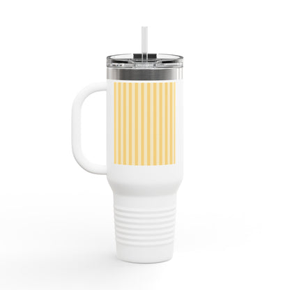 Buttercup Stripe 40oz Insulated Travel Mug