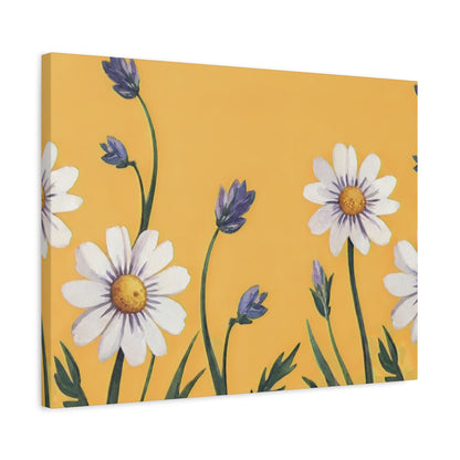 Spring Daisies Stretched Canvas Wall Art