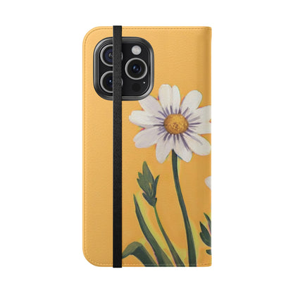 Spring Daisies Vegan Leather Flip Case
